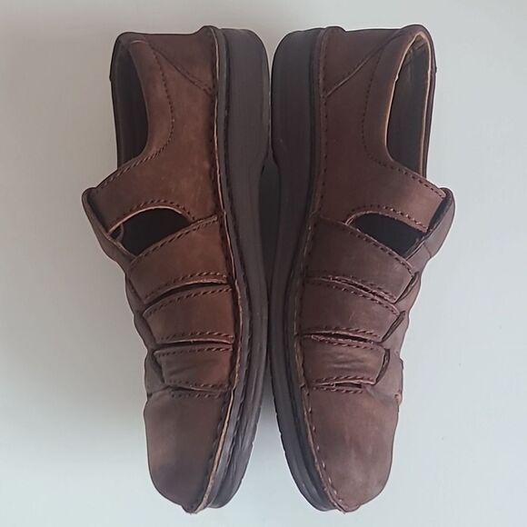Footprints Birkenstock Madeira Brown Leather Fisherman Shoes Unisex Size EU 42 main image 16